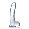 Фаломітатор реалістичний гігантський Jock Curve Toys, прозорий, 29 х 5.8 см