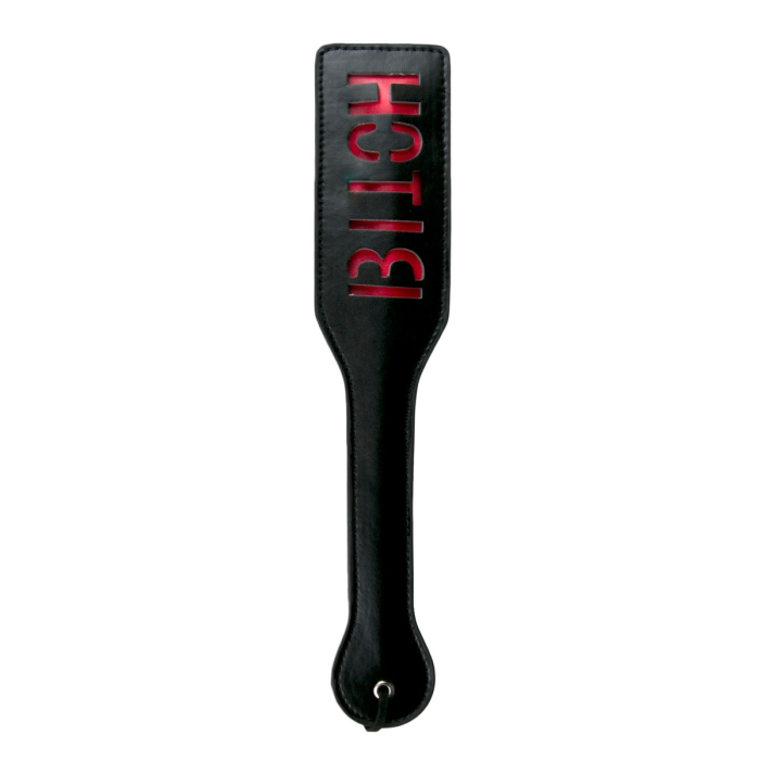 Паддл з написом Bitch від Easy Toys, чорний з червоним, 33 см
