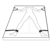 Набір для бондажу на ліжко з манжетами для рук та ніг Under Mattress Restraint Set, чорний