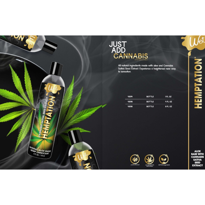 Лубрикант з екстрактом каннабісу на основі алое Wet Hemptation, 118 мл