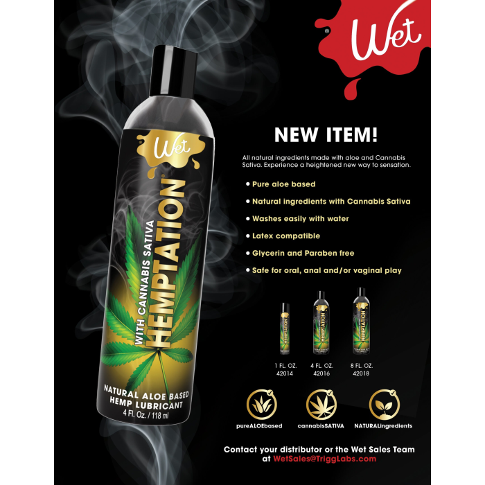 Лубрикант з екстрактом каннабісу на основі алое Wet Hemptation, 118 мл
