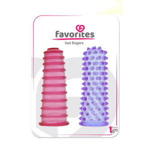Насадки на палець ребристі DreamToys Favorites Lust Fingers кольорові