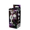 Dt21786 анальна пробка з каменем GLEAMING LOVE SILVER PLUG MEDIUM