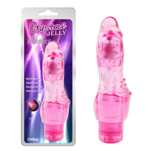 Вібратор Chisa Crystal Jelly Embrace з рельєфом в області клітора для додаткової стимуляції