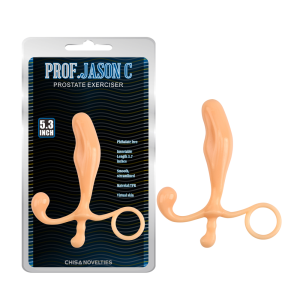 Масажер простати Chisa Prof.Jason C Prostate Exerciser з анатомічним рельєфом, бежевий