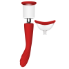 Подвійний вібратор з 2 вакуумними насадками Dream Toys RED REVOLUTION GEORGIA