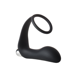 Анальна пробка з еррекційним кільцем FANTASSTIC VIBRATING ANAL PLUG WITH COCKRING BLACK