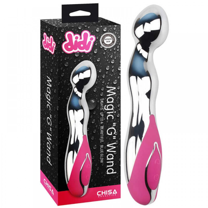 Вібромасажер для точки G CHISA DiDi Magic G Wand з підсвічуванням, рожевий