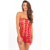 Сукня у велику сітку QUEEN OF HEARTS TUBE DRESS RED, OS