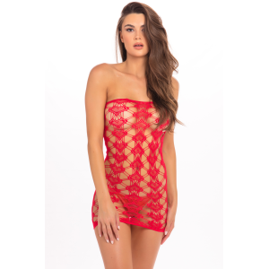 Сукня у велику сітку QUEEN OF HEARTS TUBE DRESS RED, OS