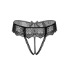 Трусики з відкритою інтимною зоною S/M Delphine Daring Intimates, чорні