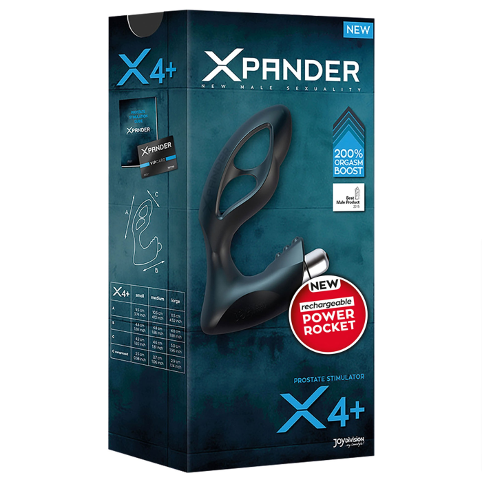 Масажер простати JoyDivision XPANDER X4+ чорний, 11.5 см, розмір L