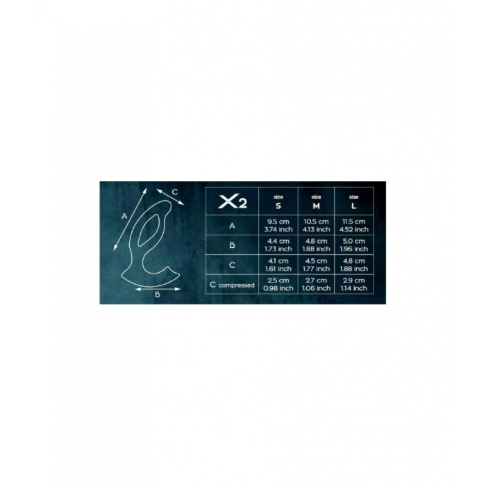 Масажер простати JoyDivision XPANDER X2 чорний, 9.5 см х 4.1 см, розмір S