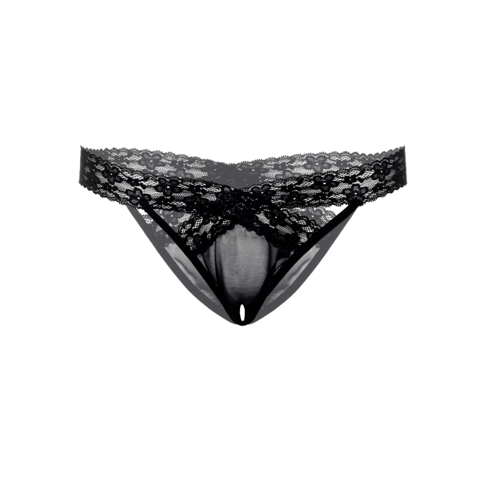 Мереживні трусики з відкритим доступом Daring Intimates Alessandra, чорний, S/M