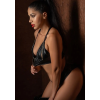 Трусики бразилії на блискавці Daring Intimates Brazilian Wetlook , чорний, S