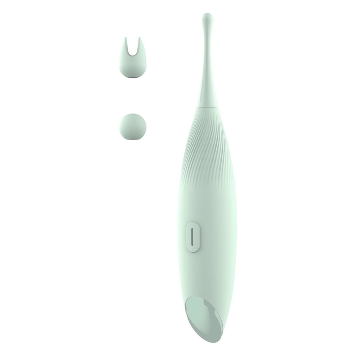 Вібратор для кліторальної стимуляції Dream Toys Glam Pin Point Stimulator, з двома насадками, м'ятний