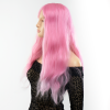 Перука довга хвиляста з чубчиком Fetish Hair рожевий, 60 см