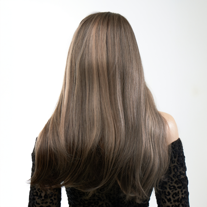 Перука довга з чубчиком Fetish Hair, русявий з ефектом мелірування, 60 см
