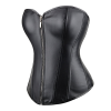 Корсет із застібкою блискавкою Star Night Sexy Leather та шнурівкою, чорний, L (без коробки)