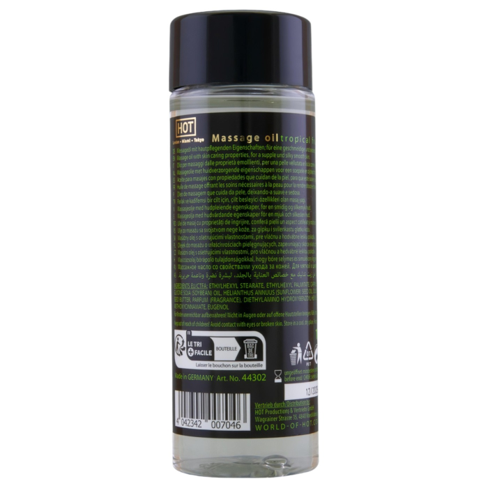 Масажна олія HOT Massage Oil Tropical Fruit з ароматом тропічних фруктів, 100 мл