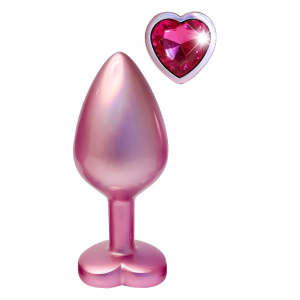 Анальна пробка рожева Dream Toys Gleaming Love з декоративним каменем, М
