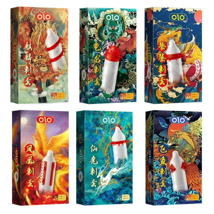 Презерватив OLO з вусиками + кулька "Taotie Spiny condom" (у комплекті 1 презератив + 1 кулька)