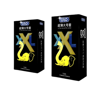 Презервативи ультра тонкі OLO з гіалуроновою кислотою XXL (ціна за 10 шт. в упаковці)