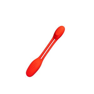 Гнучкий вібратор для пар Every Night Toys Flexible з двома моторчиками, червоний