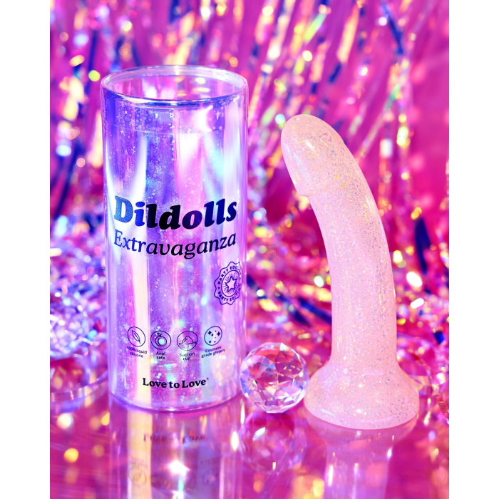 Дилдо з блискітками Love To Love DILDOLLS - EXTRAVAGANZA, ультрам’який