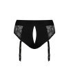Мереживні трусики для страпона з підв’язками для панчіх Strap-On-Me DIVA HARNESS - XS