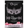 САШЕТ/Рідкий вібратор Orgie DUAL VIBE коктейль Джин-тонік полуниця, 1 мл
