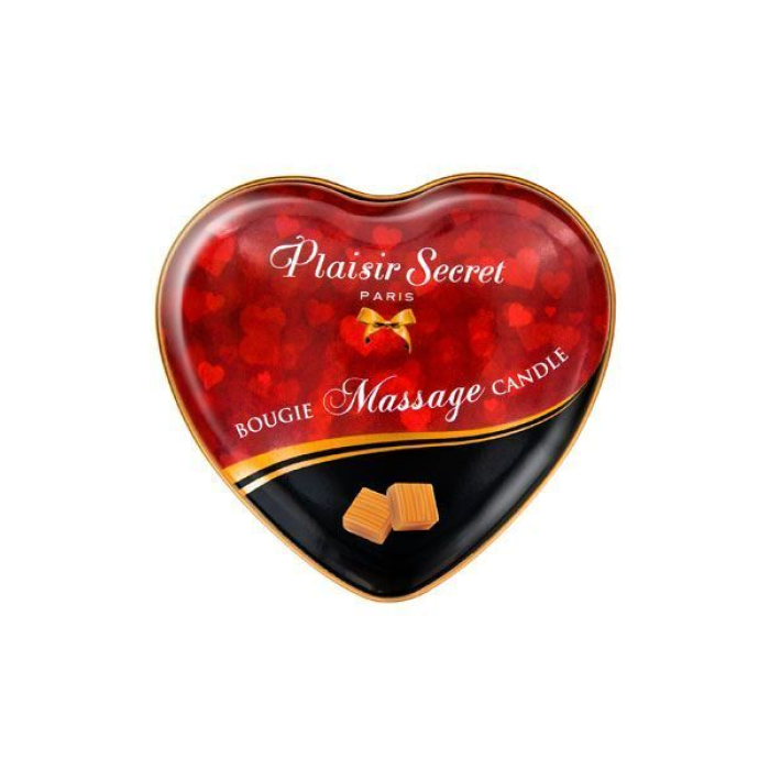 Розпродаж!!! Масажна свічка-серце Plaisirs Secrets Caramel (35 мл) (термін 04.2026)