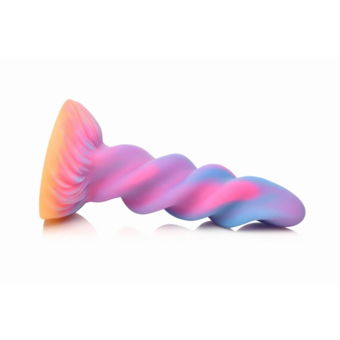 Фентезійний фалоімітатор Creature Cocks Glow-in-the-Dark Unicorn Dildo, світиться в темряві, 20,6 см