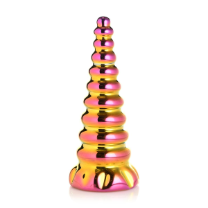 Фентезійний скляний фалоімітатор Creature Cocks Twilight Rainbow Glass Dildo, 16 см