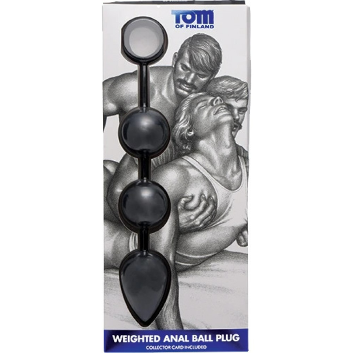Анальні кульки Tom of Finland обважнені, чорні