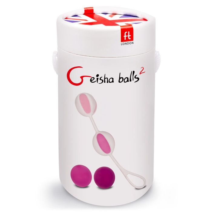 Кулі вагінальні Gvibe Geisha Balls 2 для тренування інтимних м'язів, рожеві