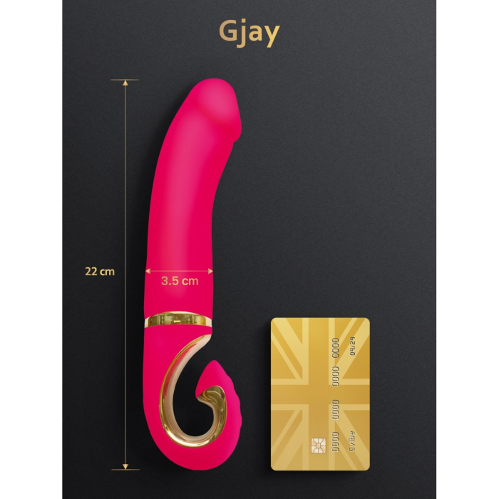 Вібратор нереалістичний Gjay Gvibe, рожевий, 22 см х 3.7 см