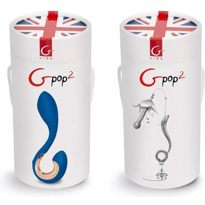 Вібратор для точок G та P Gpop2 синій, 12.5 х 2.8 см