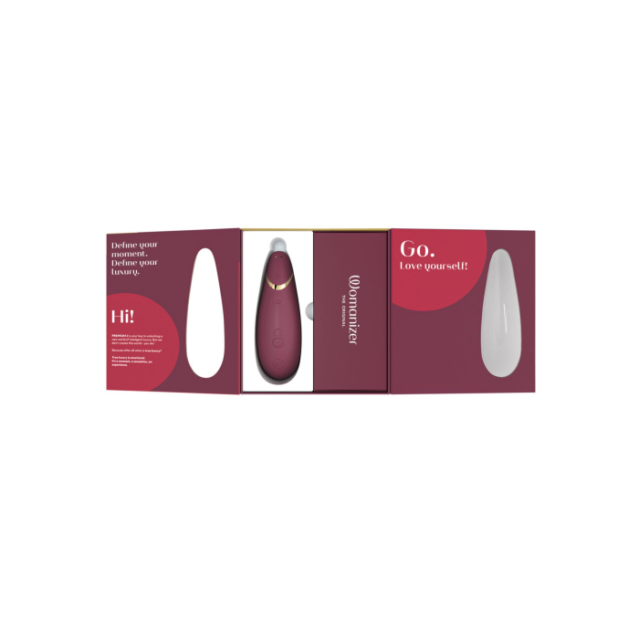 Вакуумний кліторальний стимулятор Womanizer Premium 2 - Bordeaux, функції Autopilot та Smart Silence