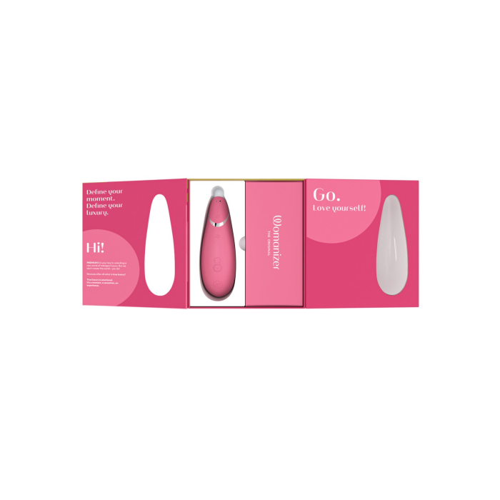 Вакуумний кліторальний стимулятор Womanizer Premium 2 - Raspberry, функції Autopilot та Smart Silence