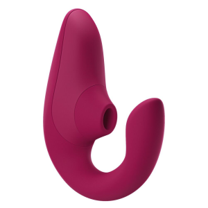Вагінально-кліторальний стимулятор Womanizer Blend Vibrant Pink, вібрація + вакуум, 2 мотори