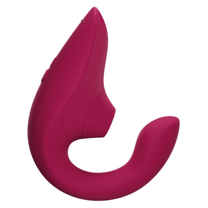 Вагінально-кліторальний стимулятор Womanizer Blend Vibrant Pink, вібрація + вакуум, 2 мотори