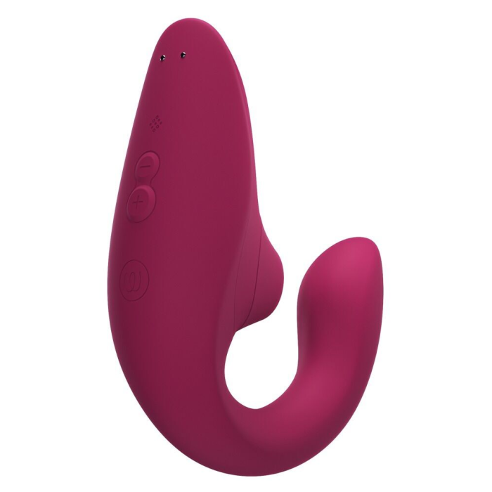 Вагінально-кліторальний стимулятор Womanizer Blend Vibrant Pink, вібрація + вакуум, 2 мотори