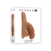 Реалістичний фалопротез пеніса з мошонкою Gender X колір мулат, Medium
