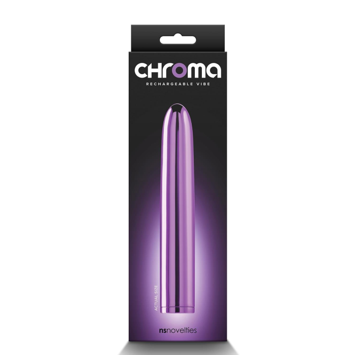 Вібратор класичний хромований NS Novelties Chroma фіолетовий