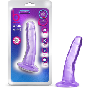 Реалістичний фалоімітатор Blush B Yours Plus із вигином для стимуляції точок G та P, фіолетовий