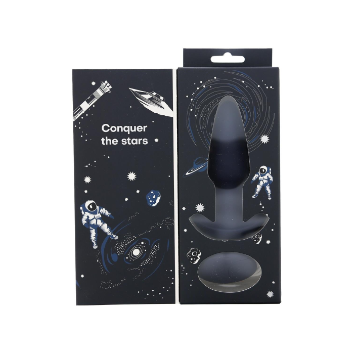 Вібруюча анальна пробка Dream Toys Startroopers Pluto з пультом керування, чорна