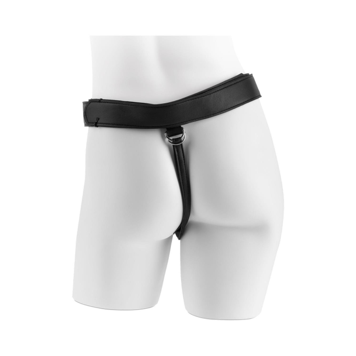 Ремінна чорна збруя Pipedream King Cock Strap-On Harness з реалістичним фалоімітатором, 20 см
