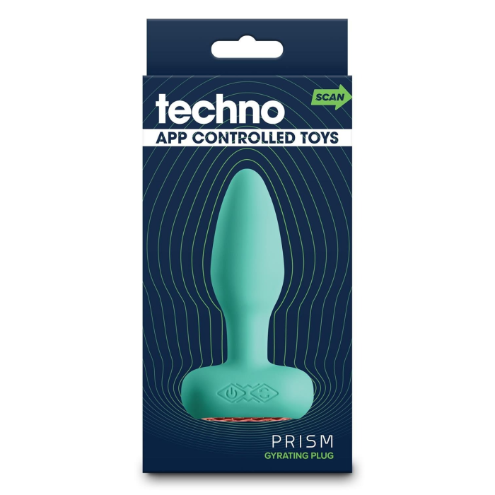 Анальна смарт вібро-пробка із стопером NS Novelties Techno Prism зелена