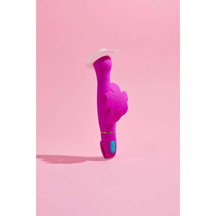 Вібратор з кліторальним відростком у вигляді метелика Blush Aria Naugnty AF рожевий